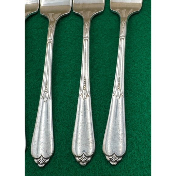 8 International Silver Rogers Reinforced Silverplate INSPIRATION Salad Forks - Picture 4 of 8